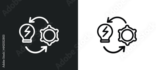 implementation icon isolated in white and black colors. implementation outline vector icon from general collection for web, mobile apps and ui.