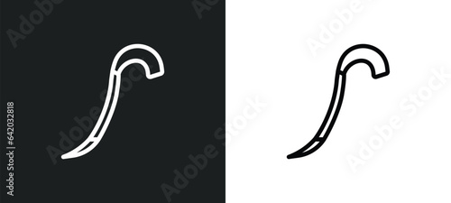nail puller icon isolated in white and black colors. nail puller outline vector icon from general collection for web, mobile apps and ui.
