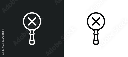 magnifiying glass icon isolated in white and black colors. magnifiying glass outline vector icon from general collection for web, mobile apps and ui. photo