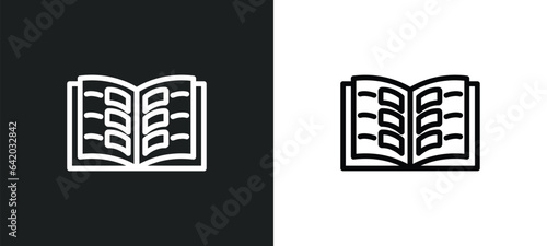 yearbook icon isolated in white and black colors. yearbook outline vector icon from general collection for web, mobile apps and ui.