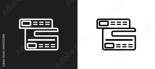 credit cards icon isolated in white and black colors. credit cards outline vector icon from general collection for web, mobile apps and ui.