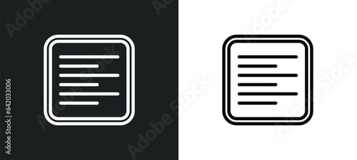 left alignment icon isolated in white and black colors. left alignment outline vector icon from geometric figure collection for web, mobile apps and ui.