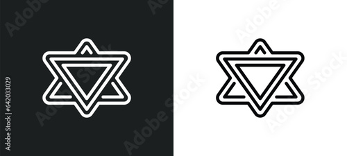 sri yantra icon isolated in white and black colors. sri yantra outline vector icon from geometry collection for web, mobile apps and ui.