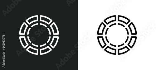 color wheel icon isolated in white and black colors. color wheel outline vector icon from geometry collection for web, mobile apps and ui.