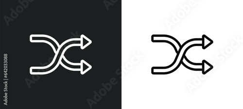 change icon isolated in white and black colors. change outline vector icon from geometry collection for web  mobile apps and ui.