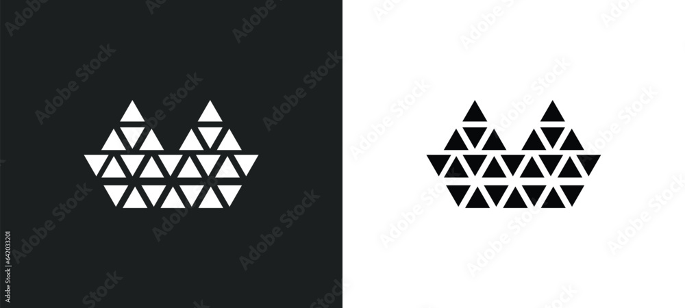 polygonal boat of small triangles icon isolated in white and black colors. polygonal boat of small triangles outline vector icon from geometry collection for web, mobile apps and ui. polygonal boat of small triangles icon isolated in white and black colors. polygonal boat of small triangles outline vector icon from geometry collection for web, mobile apps and ui.