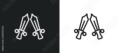 xifos icon isolated in white and black colors. xifos outline vector icon from greece collection for web, mobile apps and ui. photo