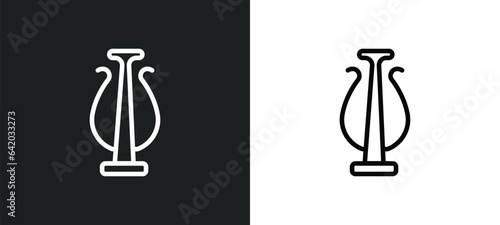 psi icon isolated in white and black colors. psi outline vector icon from greece collection for web, mobile apps and ui.