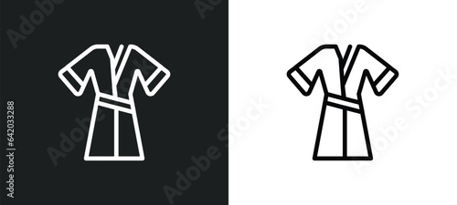 robe icon isolated in white and black colors. robe outline vector icon from greece collection for web, mobile apps and ui.