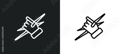 zeus icon isolated in white and black colors. zeus outline vector icon from greece collection for web, mobile apps and ui.