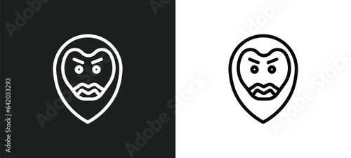 aristotle icon isolated in white and black colors. aristotle outline vector icon from greece collection for web, mobile apps and ui.