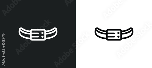 athletic strap icon isolated in white and black colors. athletic strap outline vector icon from gym and fitness collection for web, mobile apps and ui.