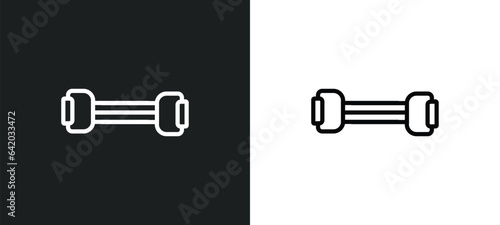 chest expanders icon isolated in white and black colors. chest expanders outline vector icon from gym and fitness collection for web, mobile apps and ui.