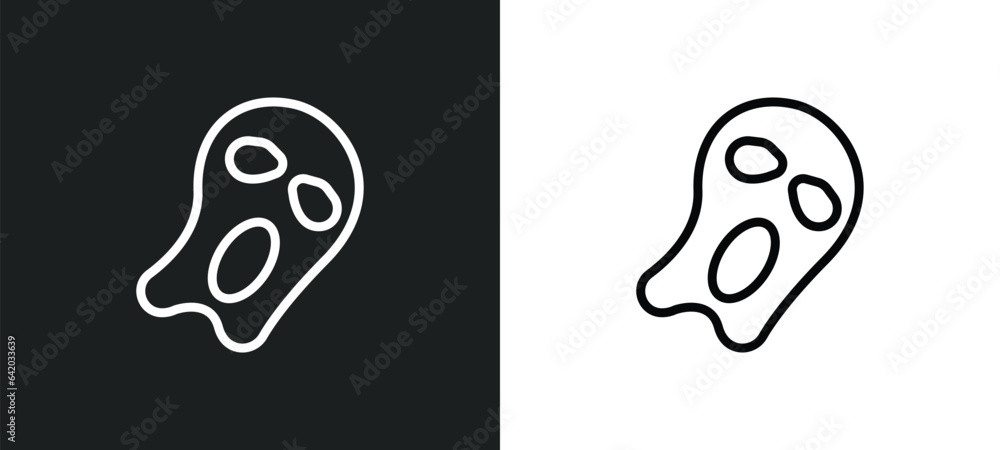halloween ghost icon isolated in white and black colors. halloween ghost outline vector icon from halloween collection for web, mobile apps and ui. halloween ghost icon isolated in white and black colors. halloween ghost outline vector icon from halloween collection for web, mobile apps and ui.