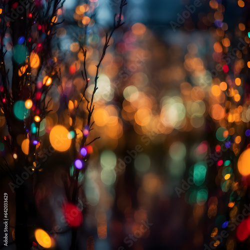 New Year's bokeh, blurred lights