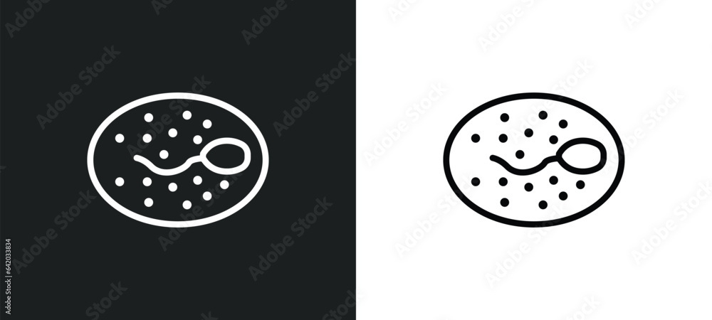 spermatozoon icon isolated in white and black colors. spermatozoon outline vector icon from health and medical collection for web, mobile apps and ui. spermatozoon icon isolated in white and black colors. spermatozoon outline vector icon from health and medical collection for web, mobile apps and ui.