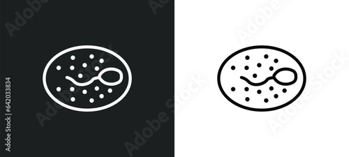 spermatozoon icon isolated in white and black colors. spermatozoon outline vector icon from health and medical collection for web, mobile apps and ui.