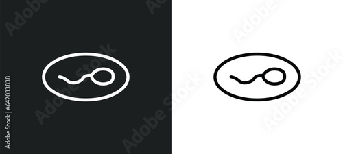 sperm icon isolated in white and black colors. sperm outline vector icon from health and medical collection for web, mobile apps and ui.