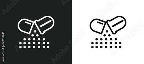 antibiotics icon isolated in white and black colors. antibiotics outline vector icon from health and medical collection for web, mobile apps and ui.