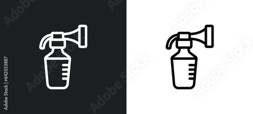 breast pump icon isolated in white and black colors. breast pump outline vector icon from health and medical collection for web  mobile apps and ui.