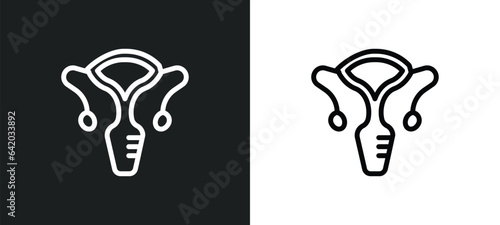 gynecology icon isolated in white and black colors. gynecology outline vector icon from health and medical collection for web, mobile apps and ui.