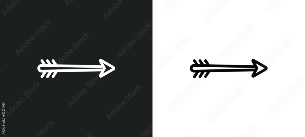 arrow icon isolated in white and black colors. arrow outline vector icon from history collection for web, mobile apps and ui.