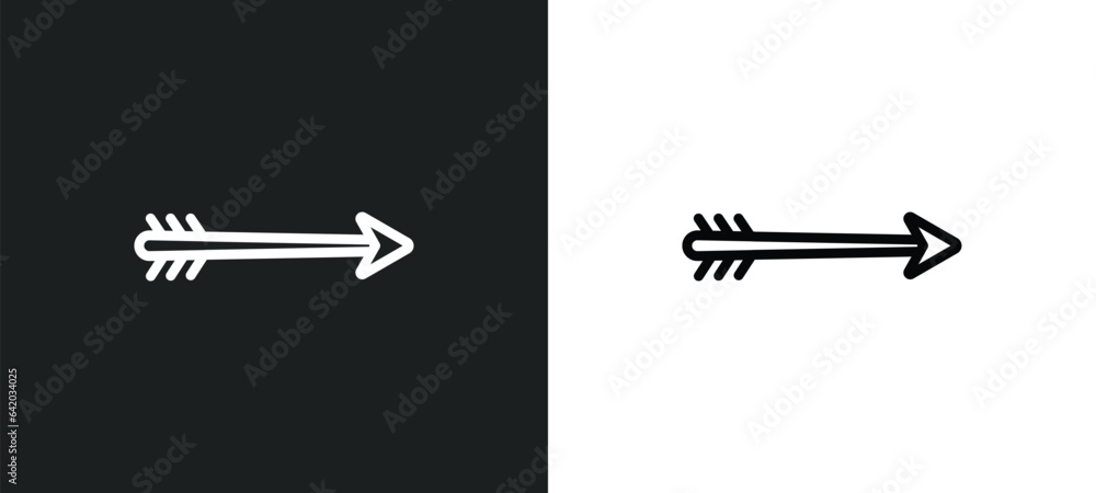 arrow icon isolated in white and black colors. arrow outline vector icon from history collection for web, mobile apps and ui. arrow icon isolated in white and black colors. arrow outline vector icon from history collection for web, mobile apps and ui.