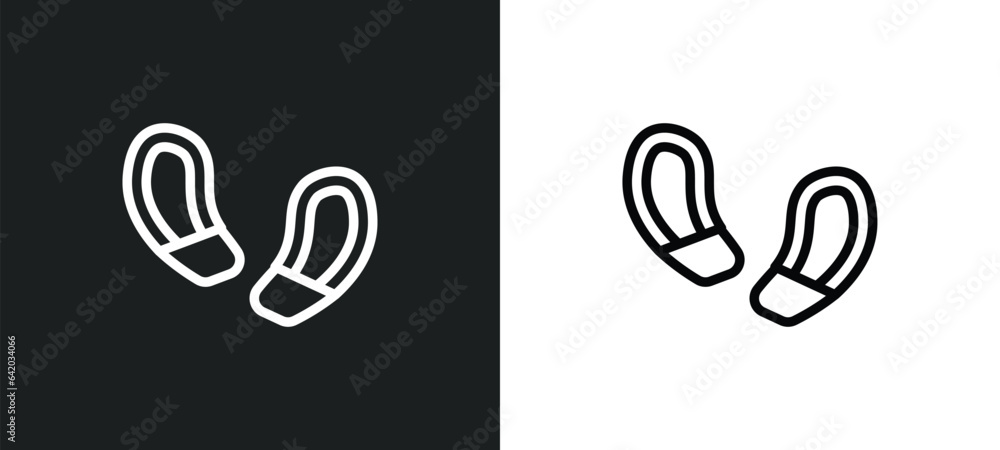 footprint icon isolated in white and black colors. footprint outline vector icon from history collection for web, mobile apps and ui. footprint icon isolated in white and black colors. footprint outline vector icon from history collection for web, mobile apps and ui.