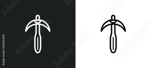 pick icon isolated in white and black colors. pick outline vector icon from history collection for web, mobile apps and ui.
