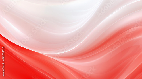A Mesmeric Voyage Across an Abstract Red Background Embellished with Graceful White Waves, Where Emotion Flows in Harmonious Contrast