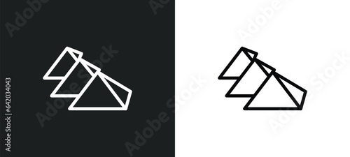 egypt icon isolated in white and black colors. egypt outline vector icon from history collection for web, mobile apps and ui.