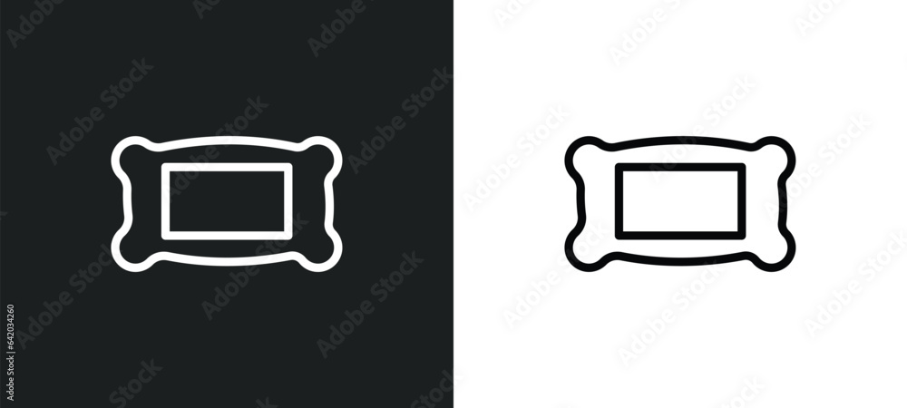 pillow icon isolated in white and black colors. pillow outline vector icon from hotel and restaurant collection for web, mobile apps and ui. pillow icon isolated in white and black colors. pillow outline vector icon from hotel and restaurant collection for web, mobile apps and ui.