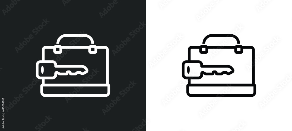 left-luggage icon isolated in white and black colors. left-luggage outline vector icon from hotel and restaurant collection for web, mobile apps and ui.