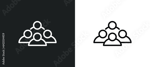 people icon isolated in white and black colors. people outline vector icon from accommodation collection for web, mobile apps and ui.