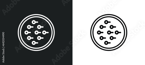 basophil icon isolated in white and black colors. basophil outline vector icon from human body parts collection for web, mobile apps and ui.