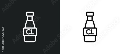 chlorine icon isolated in white and black colors. chlorine outline vector icon from hygiene collection for web  mobile apps and ui.