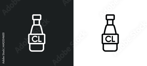 chlorine icon isolated in white and black colors. chlorine outline vector icon from hygiene collection for web, mobile apps and ui.