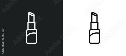 lip balm icon isolated in white and black colors. lip balm outline vector icon from hygiene collection for web, mobile apps and ui.
