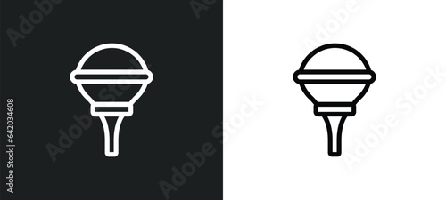 l aspirator icon isolated in white and black colors. l aspirator outline vector icon from hygiene collection for web, mobile apps and ui.