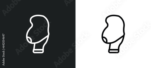 body shaming icon isolated in white and black colors. body shaming outline vector icon from hygiene collection for web, mobile apps and ui.