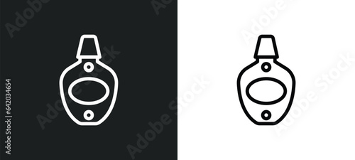 varnish icon isolated in white and black colors. varnish outline vector icon from hygiene collection for web, mobile apps and ui.