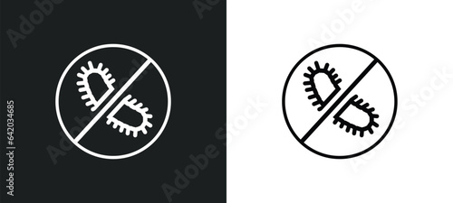antibacterial icon isolated in white and black colors. antibacterial outline vector icon from hygiene collection for web, mobile apps and ui.