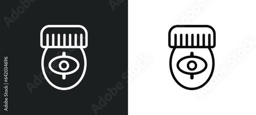 epilator icon isolated in white and black colors. epilator outline vector icon from hygiene collection for web, mobile apps and ui.