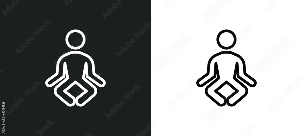 Fototapeta premium guru icon isolated in white and black colors. guru outline vector icon from india collection for web, mobile apps and ui.
