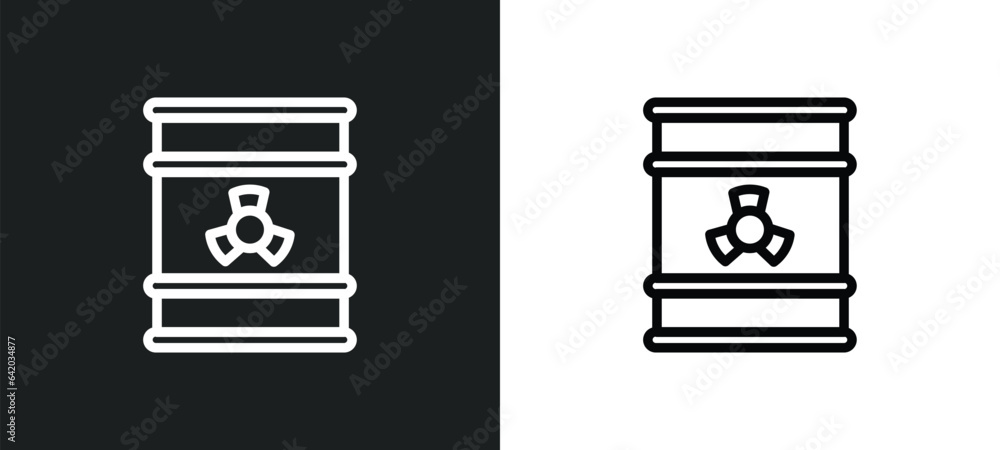 nuclear residue icon isolated in white and black colors. nuclear residue outline vector icon from industry collection for web, mobile apps and ui. nuclear residue icon isolated in white and black colors. nuclear residue outline vector icon from industry collection for web, mobile apps and ui.
