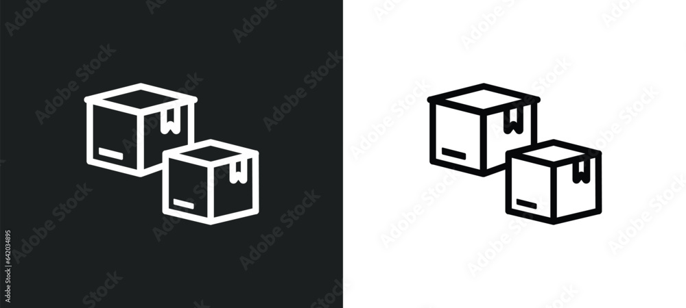 boxes icon isolated in white and black colors. boxes outline vector icon from industry collection for web, mobile apps and ui. boxes icon isolated in white and black colors. boxes outline vector icon from industry collection for web, mobile apps and ui.