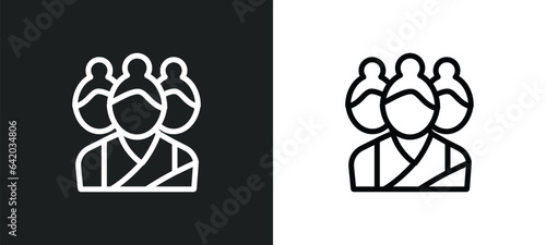 brahma icon isolated in white and black colors. brahma outline vector icon from india collection for web, mobile apps and ui. photo