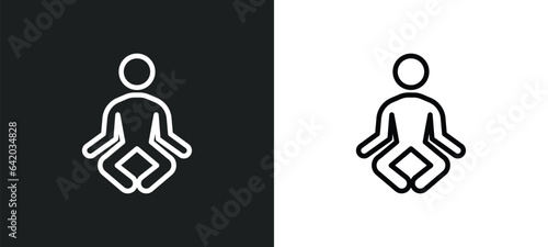 guru icon isolated in white and black colors. guru outline vector icon from india collection for web, mobile apps and ui.