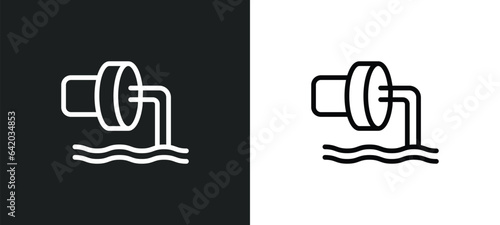 sewage icon isolated in white and black colors. sewage outline vector icon from industry collection for web, mobile apps and ui.