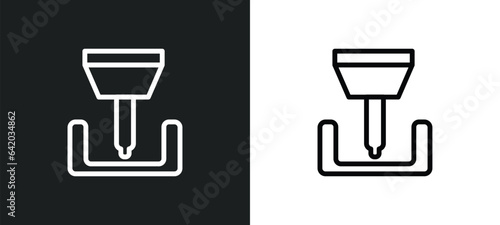 crusher icon isolated in white and black colors. crusher outline vector icon from industry collection for web, mobile apps and ui.